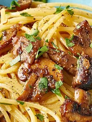 Carbonara con setas