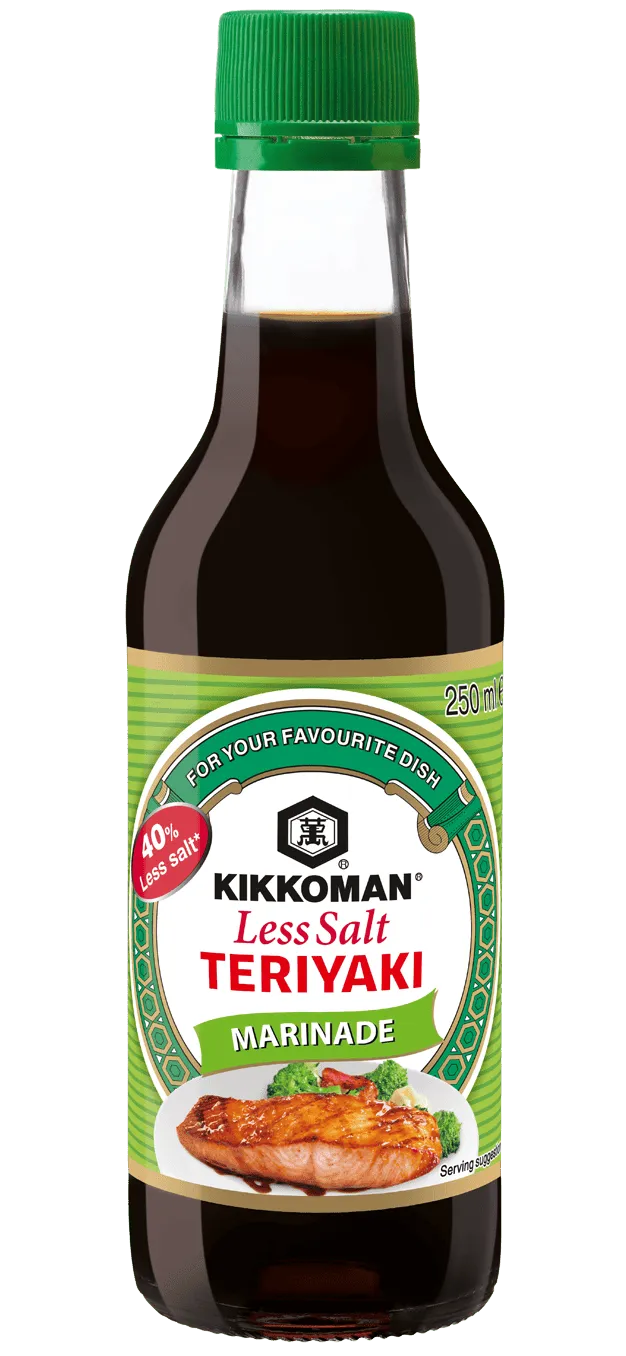 Kikkoman Salsa Estilo Japonés Teriyaki para Marinados con menos sal Botella de 250 ml