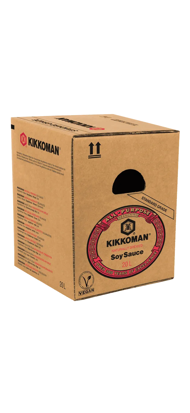 Kikkoman salsa de soja naturalmente fermentada (OEM) Caja de 20 L