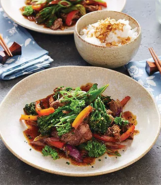 Chuletón salteado con pimienta negra