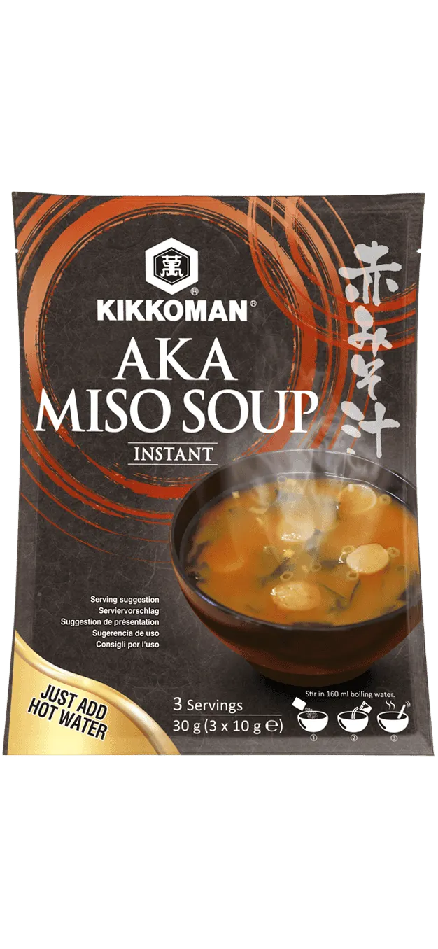 Kikkoman Sopa Instantánea de Miso Aka (rojo) 10 g x 3