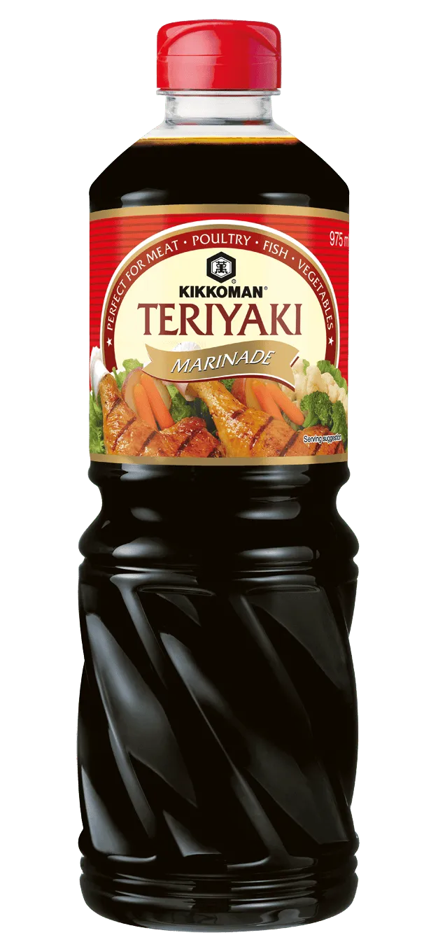 Kikkoman Salsa Estilo Japonés Teriyaki para Marinados PET de 975 ml