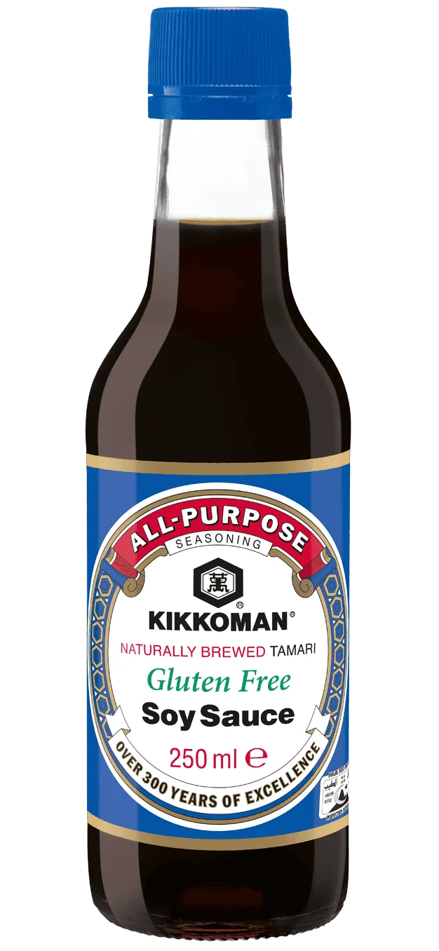 Kikkoman Salsa de Soja Tamari naturalmente fermentada Sin Gluten Botella de 250 ml