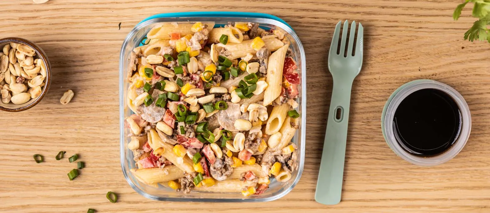 Ensalada de pasta con ternera y setas