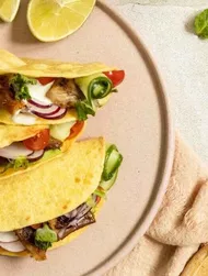 Fáciles tacos de pescado con vegetales crujientes