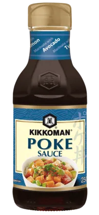 Kikkoman Salsa a base de Salsa de Soja y Aceite De Sésamo, Para Ensalada De Pescado Estilo Poke