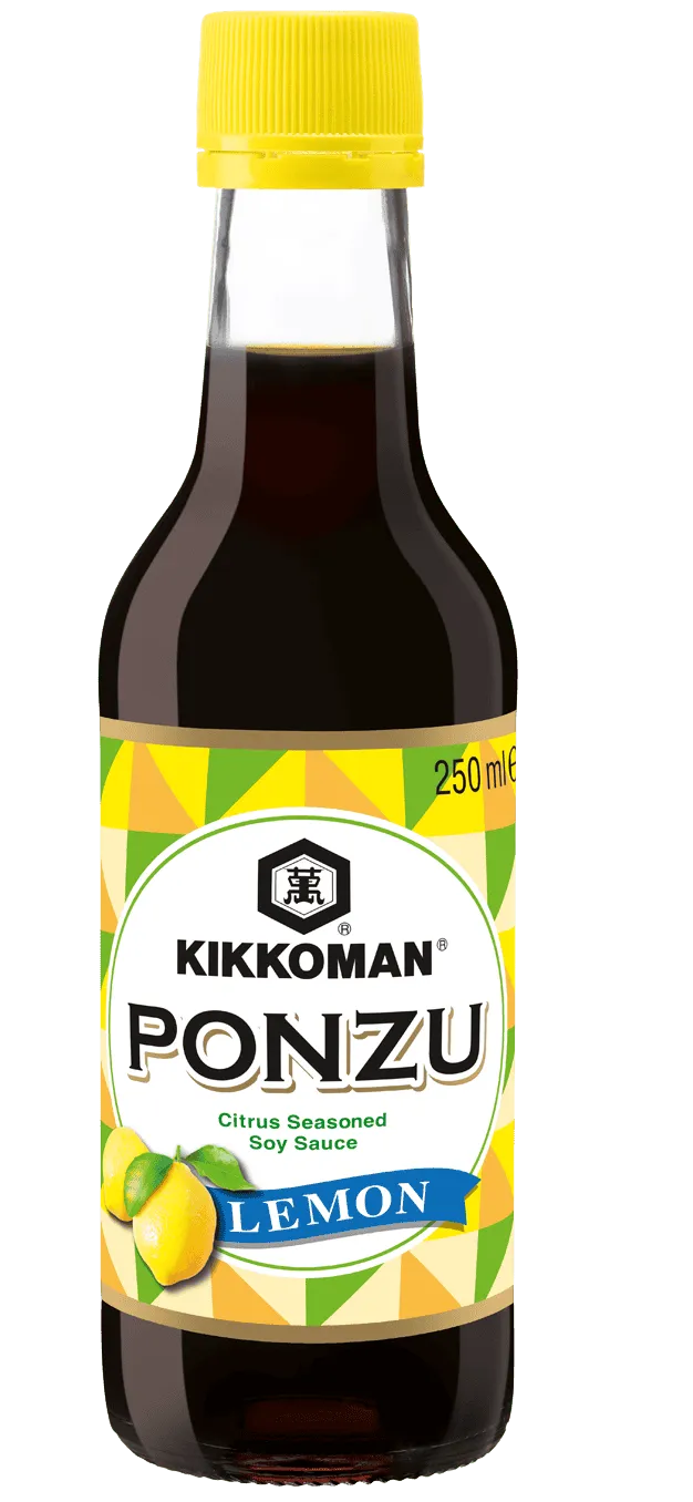 Kikkoman Ponzu - Aderezo con Salsa de Soja y Vinagre, con Sabor a Limón Botella de 250 ml