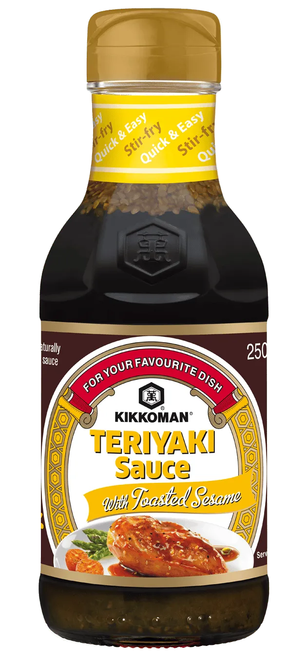 Kikkoman Salsa Estilo Japonés Teriyaki con Sésamo tosado Botella de 250 ml