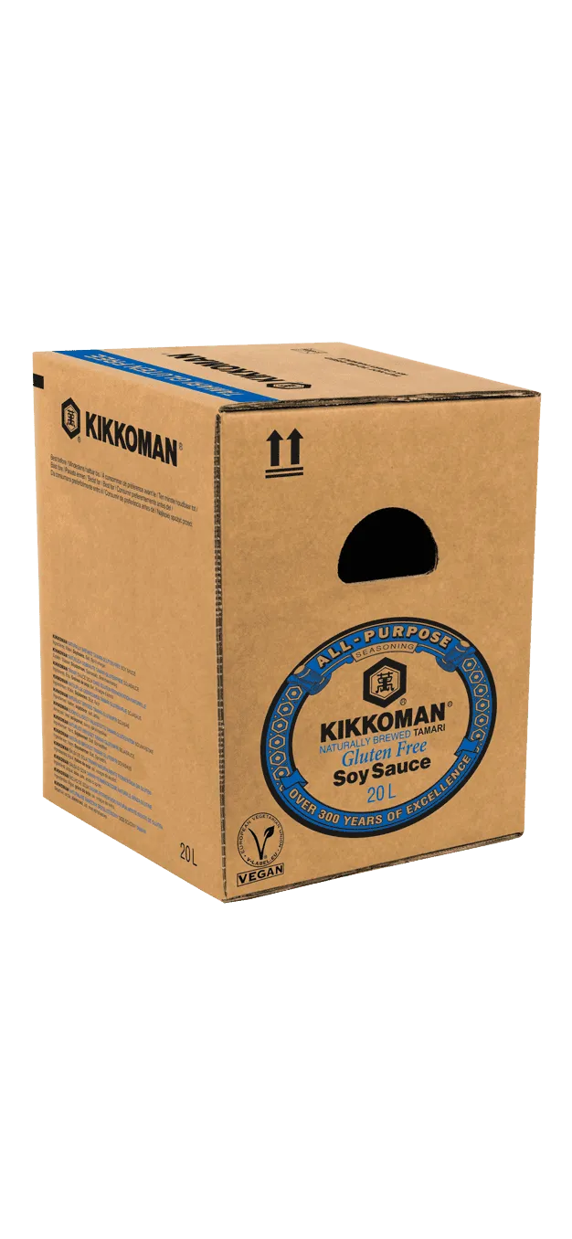 Kikkoman Salsa de Soja Tamari naturalmente fermentada Sin Gluten Caja de 20 L