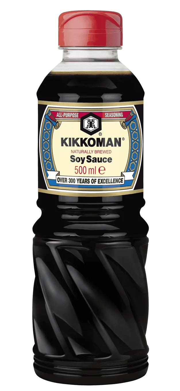 Kikkoman Salsa de Soja naturalmente fermentada PET de 500 ml Kikkoman Salsa de Soja naturalmente fermentada PET de 500 ml