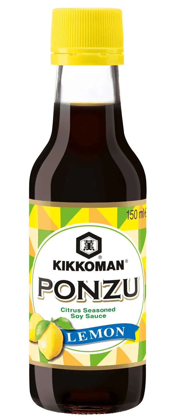 Kikkoman Ponzu - Aderezo con Salsa de Soja y Vinagre, con Sabor a Limón Botella de 150 ml