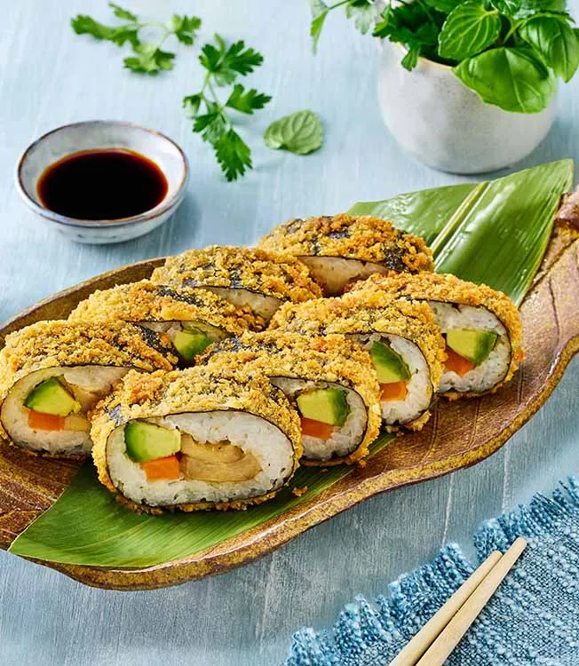 Sushi tempura vegano
