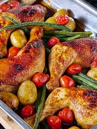Muslos de pollo con soja y miel