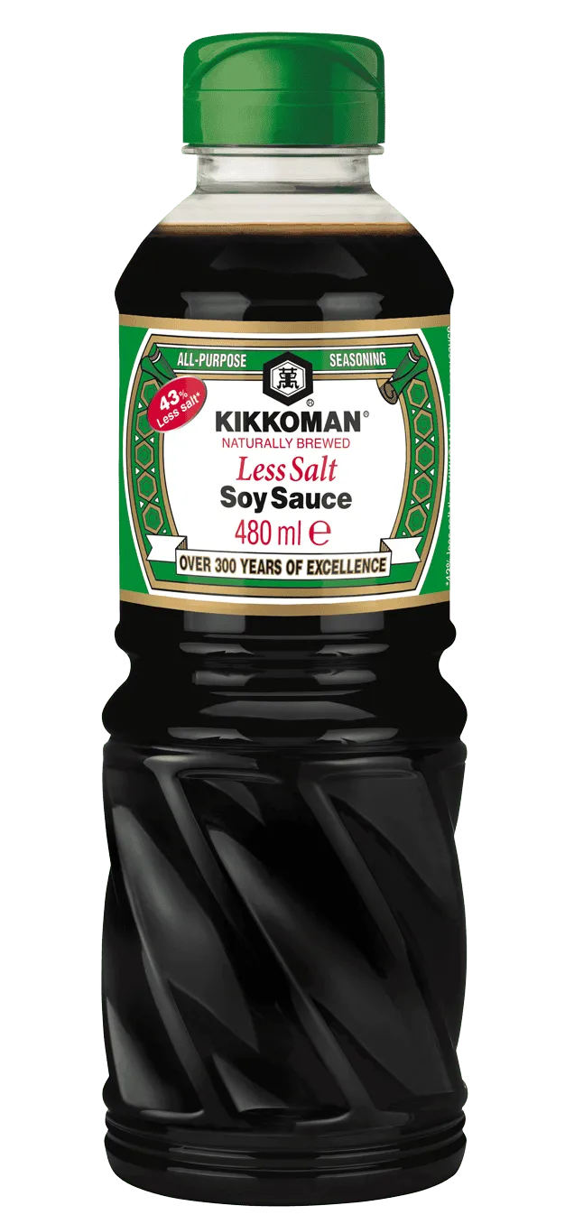 Kikkoman Salsa De Soja con menos sal naturalmente fermentada 480 ml