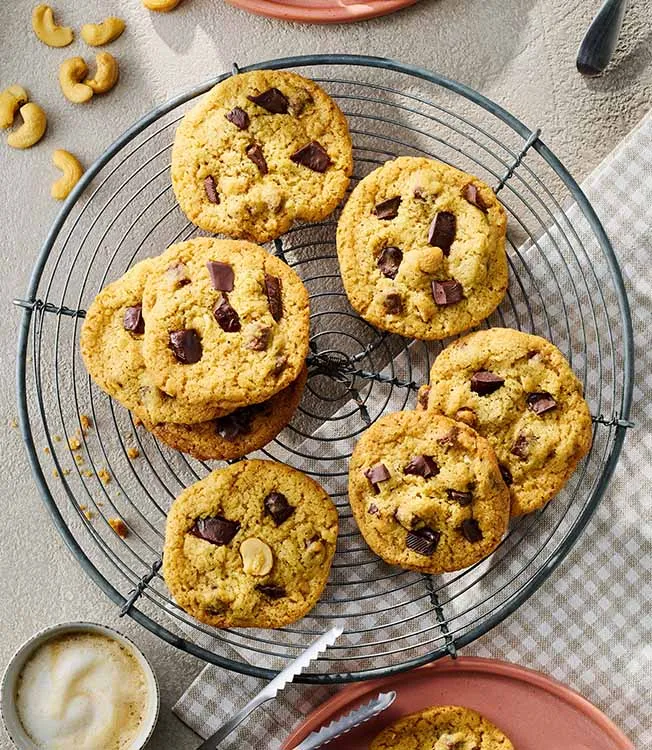 Galletas tiernas de chocolate y anacardos