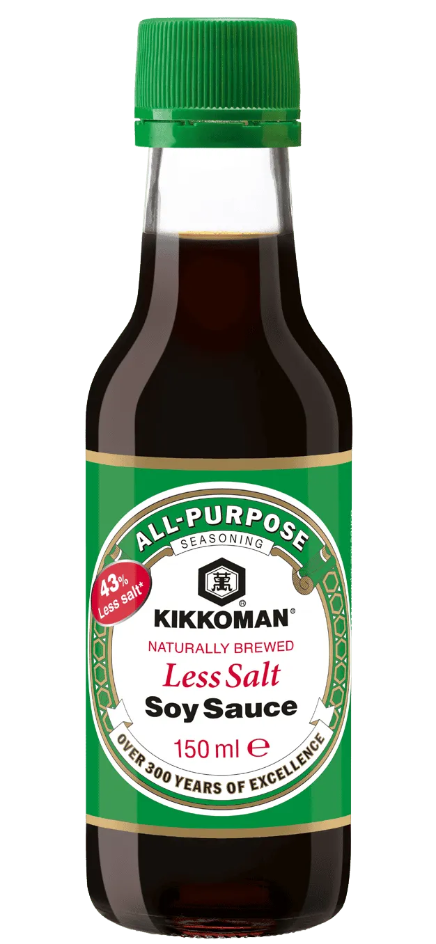 Kikkoman Salsa De Soja con menos sal naturalmente fermentada Botella de 150 ml