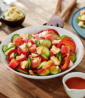 Ensalada de pepino y melón