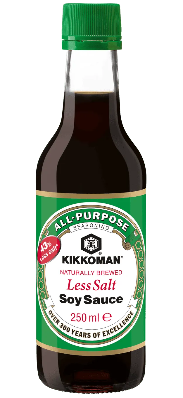 Kikkoman Salsa De Soja con menos sal naturalmente fermentada Botella de 250 ml
