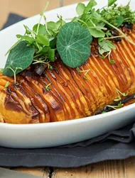 Calabaza moscada Hasselback