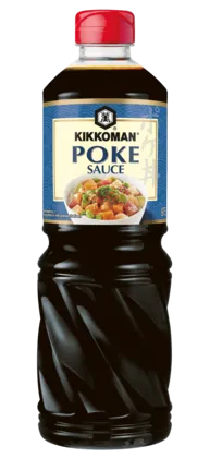 Kikkoman Salsa a base de Salsa de Soja y Aceite De Sésamo, Para Ensalada De Pescado Estilo Poke