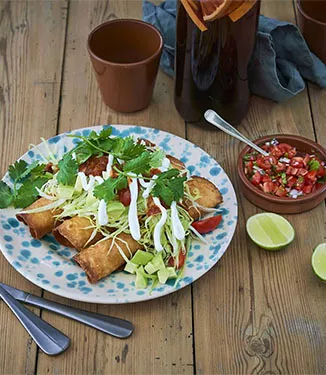 Taquitos de pollo crujiente